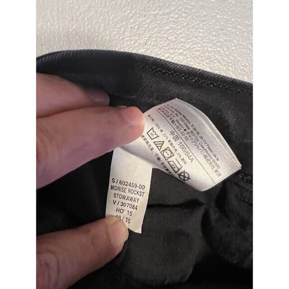 Old Navy Rockstar Black Jeans Mid-Rise Distressed Women’s Size 2 - Picture 6 of 7